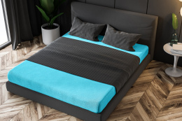 Prześcieradło frotte z gumką Türkis 120x200 cm