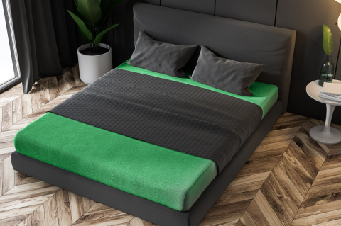 Prześcieradło frotte z gumką Dunkelgrün 100x200 cm Prześcieradło frotte z gumką Dunkelgrün 100x200 cm
