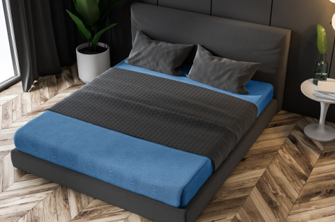 Prześcieradło frotte z gumką Blau 100x200 cm Prześcieradło frotte z gumką Blau 100x200 cm