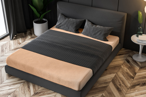 Prześcieradło frotte z gumką Beige 100x200 cm Prześcieradło frotte z gumką Beige 100x200 cm